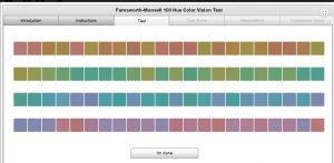 Farnsworth test on daltonism